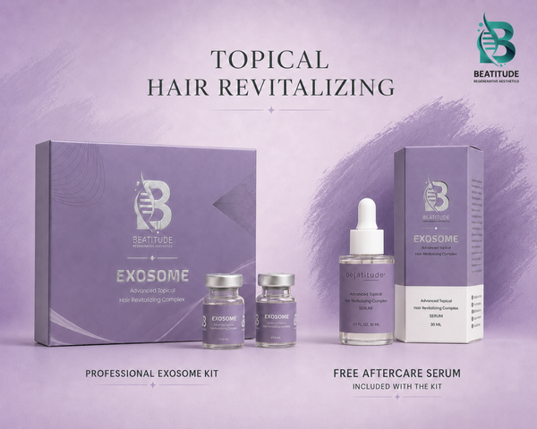 Beatitude Exosome Advanced Topical Hair Revitalizing Complex – Professional Kit with Free 30 ml Aftercare Serum