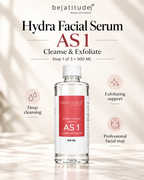 Beatitude Hydra Facial Serum Combo | AS1 + SA2 + AO3 | Professional 3-Step Hydra Facial Solutions | 3 × 500 ML